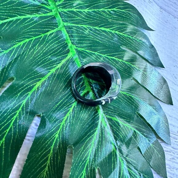 BOGO FREE BLACK WHITE DOTTED RING RETRO - Picture 4 of 7